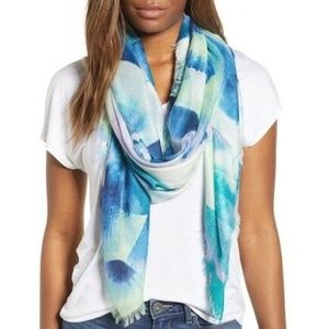 Eyelash Trim Print Cashmere & Silk Wrap